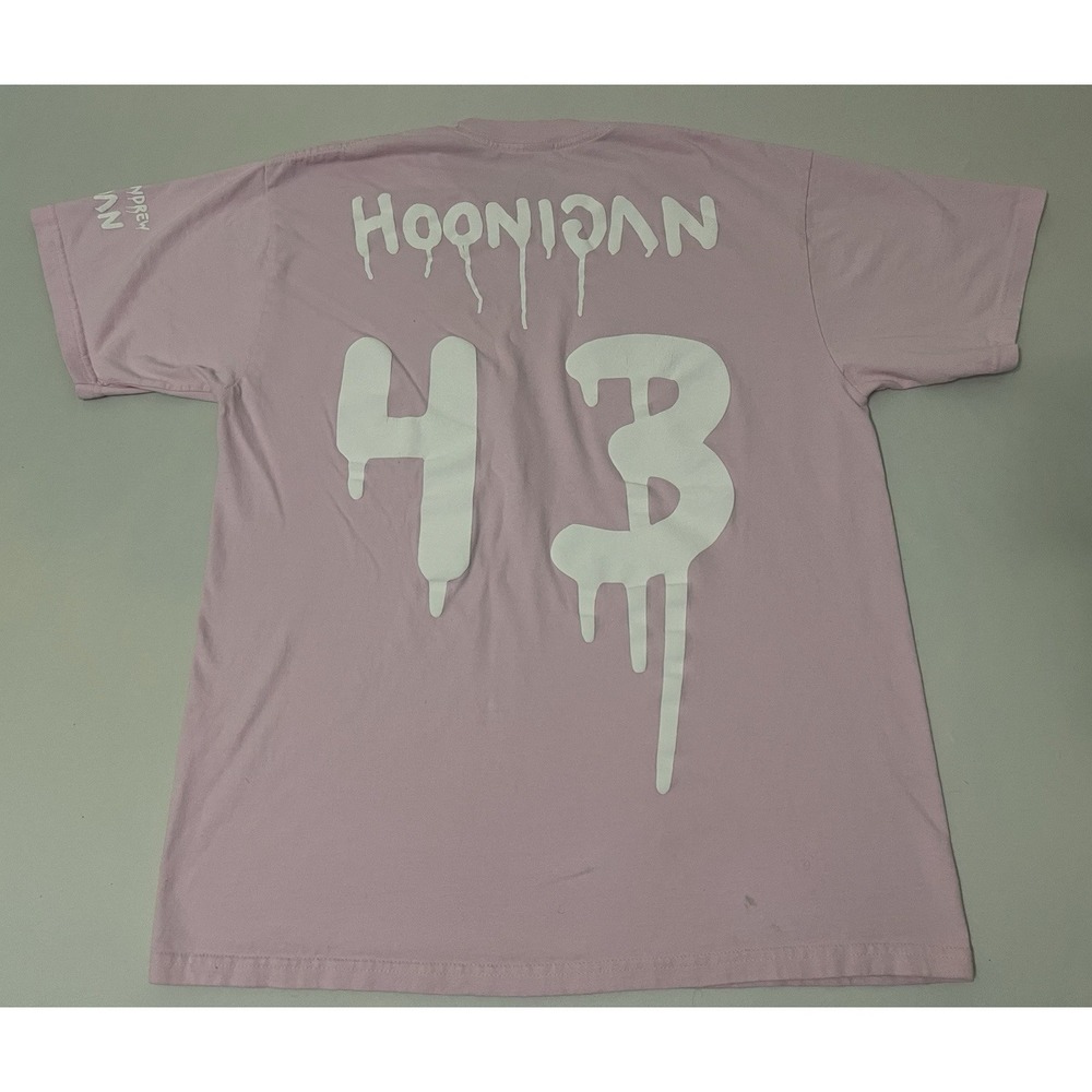 RARE Ken Block x Hoonigan x Trouble Andrew ghost/43 Premium Tee pink Large - Picture 6 of 8